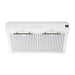 Forno Bari Espresso 30-Inch 400 CFM Under Cabinet Range Hood in White with Brass/Stainless Steel Handle FRHUC5255-30WHT FORNO