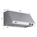 Forno Biagio Wall Mounted Range Hood - view 6