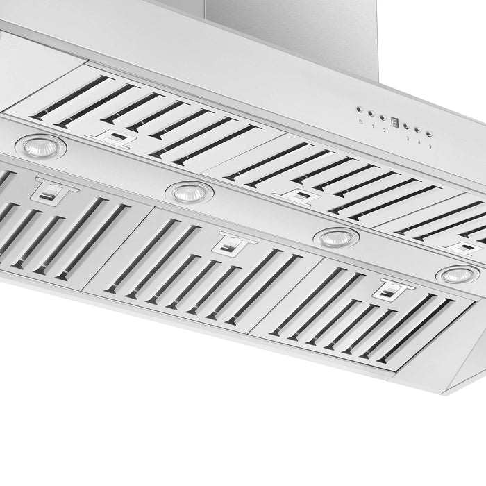 Forno 3-Piece Appliance Package - 48-Inch Capriasca Gas Range, Refrigerator, & Wall Mount Hood in Stainless Steel (FBDL-019-07CAUS)