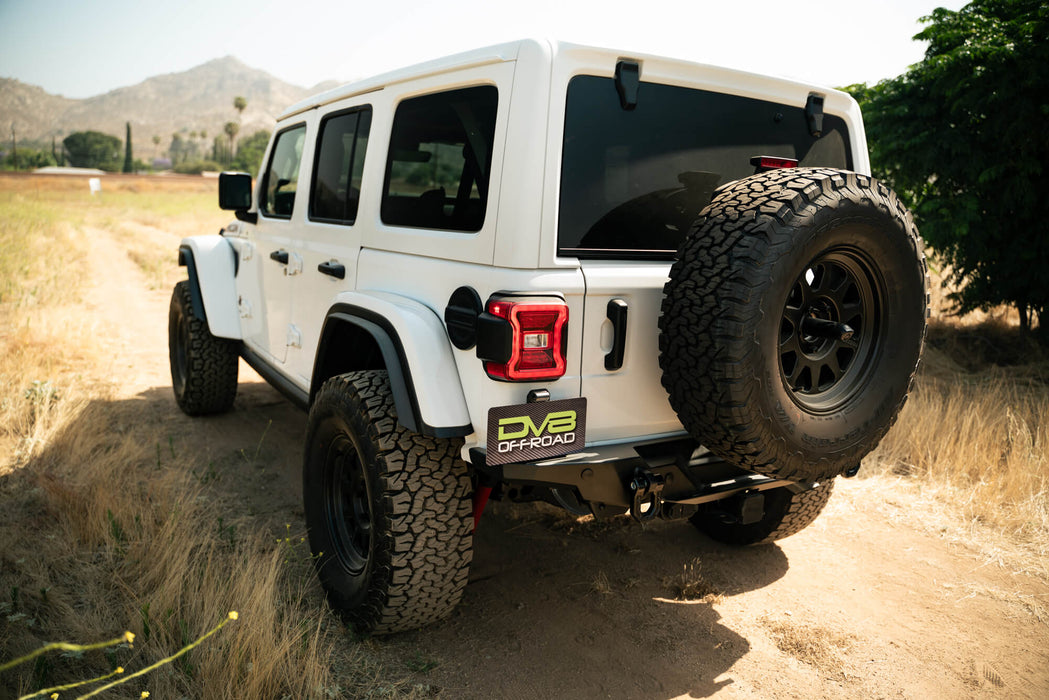 DV8 Offroad 2018-2026 Jeep Wrangler JL FS-15 Series Rear Bumper – installed on vehicle, image 7 of 19