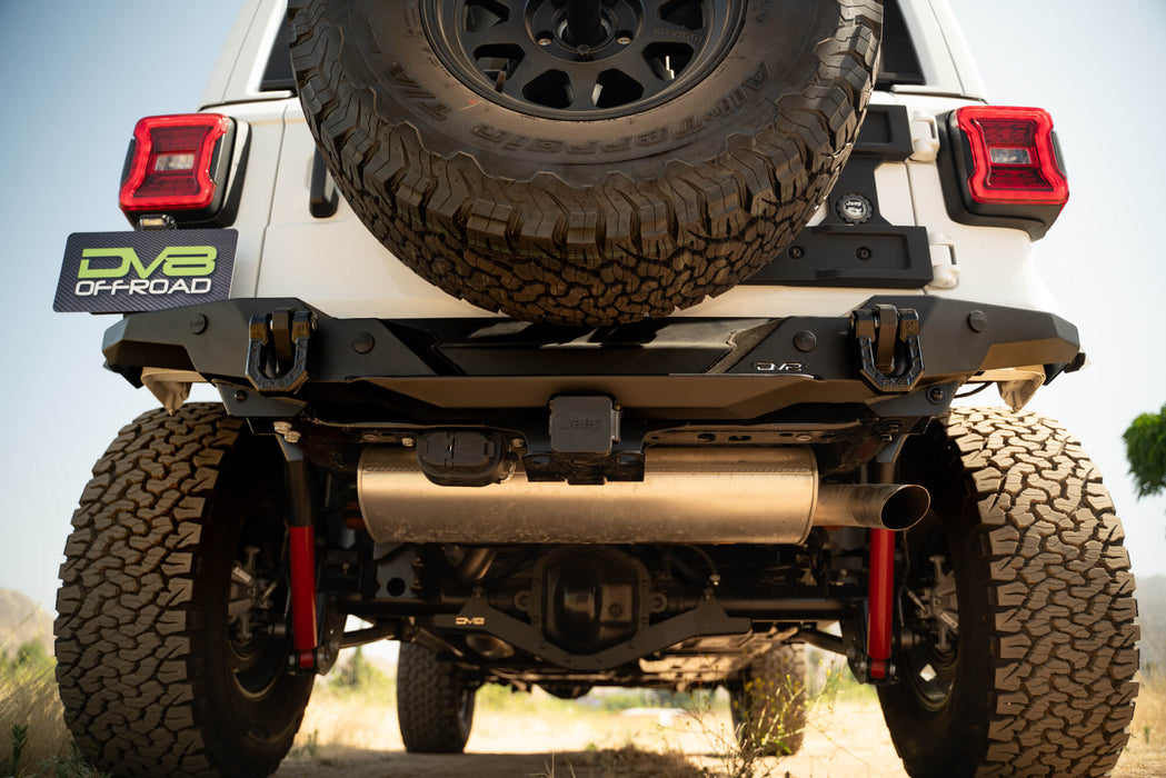 DV8 Offroad 2018-2026 Jeep Wrangler JL FS-15 Series Rear Bumper – installed on vehicle, image 8 of 19