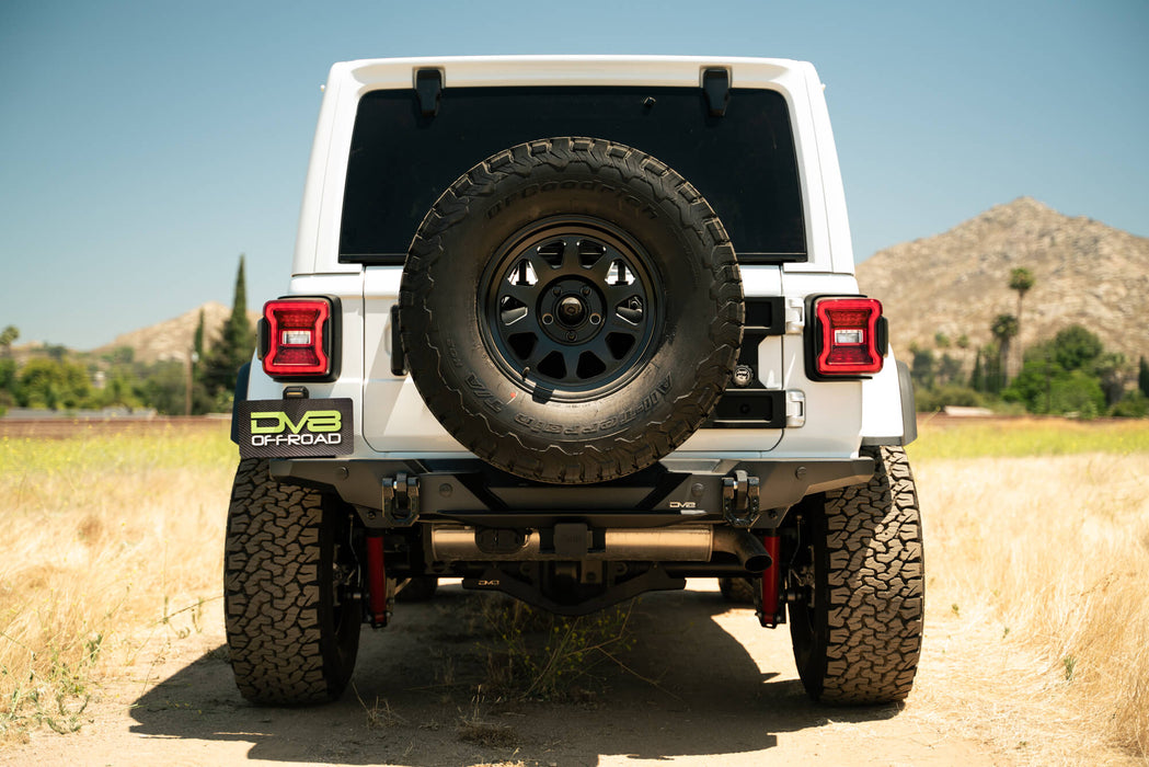 DV8 Offroad 2018-2026 Jeep Wrangler JL FS-15 Series Rear Bumper – installed on vehicle, image 3 of 19