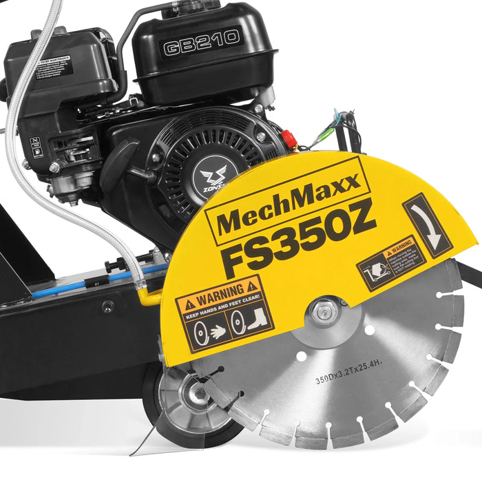 8 HP Concrete Saw angle view