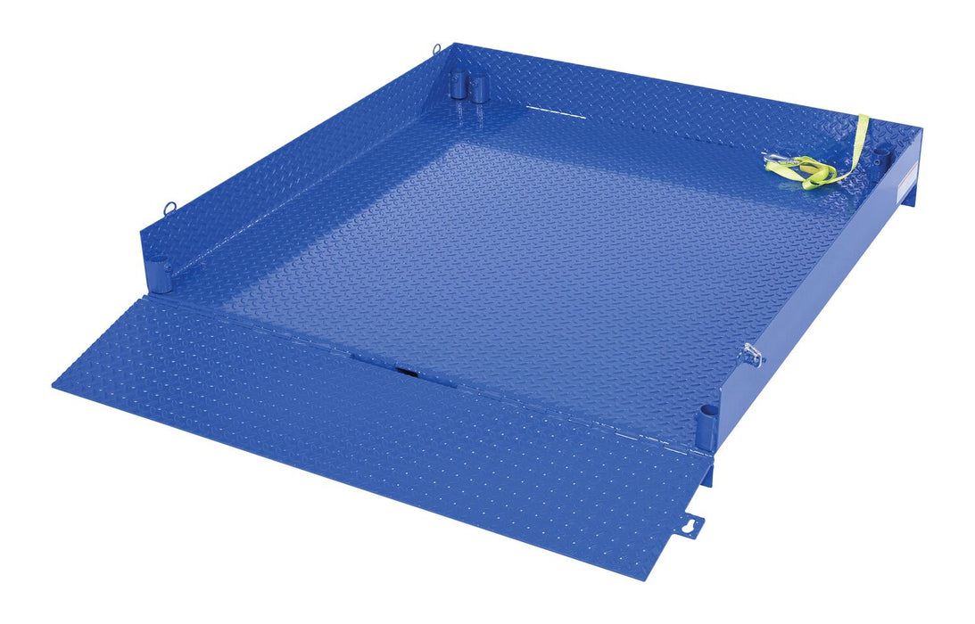 Vestil FTLP-5454 Steel Economical Portable Loading Platform 54 in. x 54 in. 2,000 lb. Capacity Blue