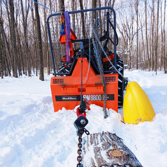 3-Point PTO Stump Grinder & 22" Portable Sawmill & Forestry Log Skidding Winch Combo,SG24 & SM22 &FW8800