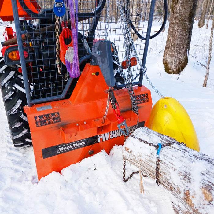 3-Point PTO Stump Grinder & Forestry Log Skidding Winch Combo, SG24 & FW8800