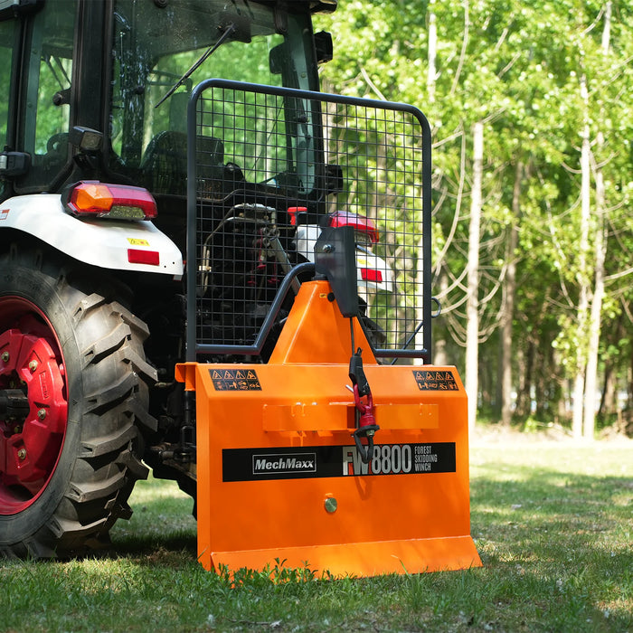3-Point PTO Stump Grinder & 22" Portable Sawmill & Forestry Log Skidding Winch Combo,SG24 & SM22 &FW8800