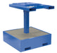 Vestil FWBC-4242-2-BC Steel Trash Bin Compactor 2,000 lb. Filled Weight Blue, Filled