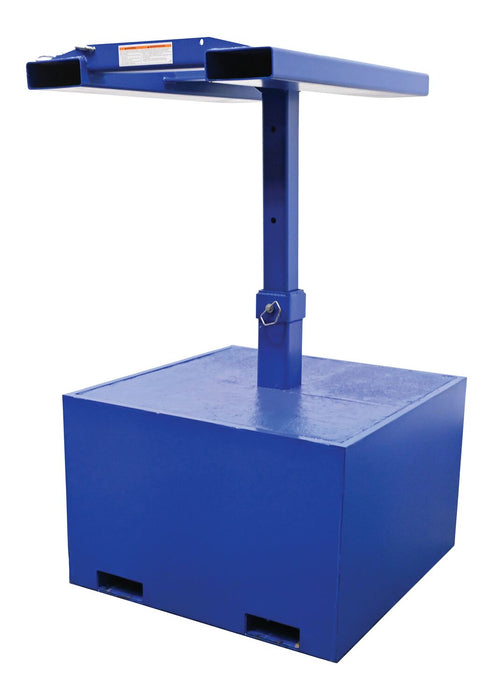 Vestil FWBC-4242-4-BC Steel Trash Bin Compactor 4,000 lb. Filled Weight Blue, Filled