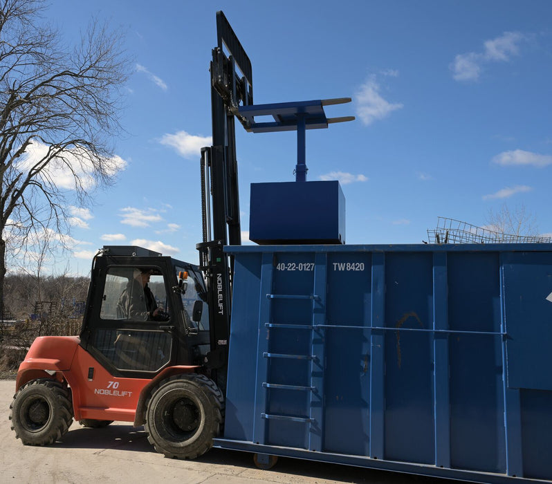 Vestil FWBC-4242-4-BC steel trash bin compactor - view 6