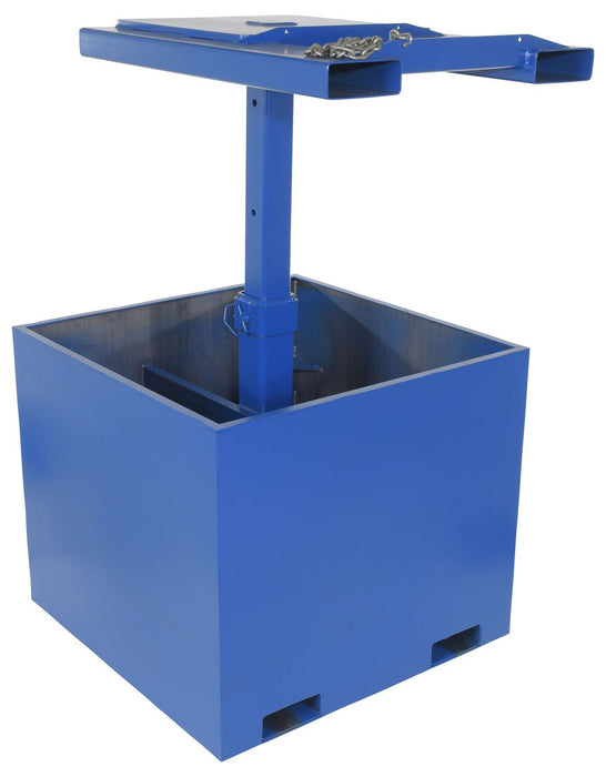 Vestil FWBC-4242-4 Steel Trash Bin Compactor 4,000 lb. Filled Weight Blue, Empty