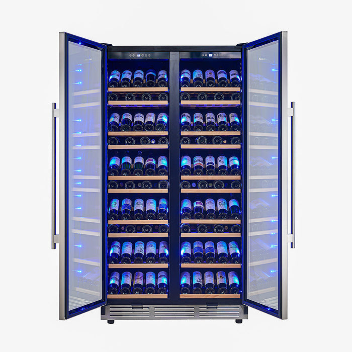 Forno Vernazza 40-Inch 25.07 Cu.Ft. Side-by-Side, Dual Zone Wine Cooler (FWCDR6642-40S) FORNO