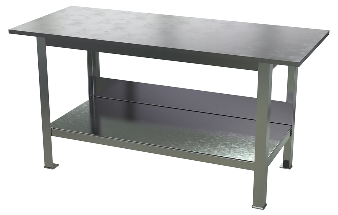 Vestil FWT-100-3072 Steel Fixture Welding Table with 1 in. Thick Top 30 in. x 72 in. x 36-1/2 in. 8,000 lb. Capacity Bare