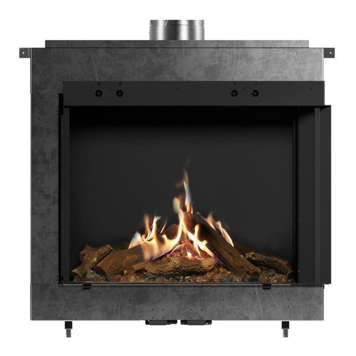 Faber MatriX 3326 Series Two-sided Right-facing Built-in Gas Fireplace - angle view