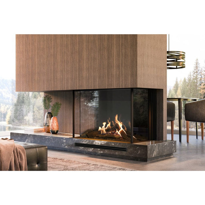Faber MatriX 4326 Series Three-sided Bay Built-in Gas Fireplace - side view