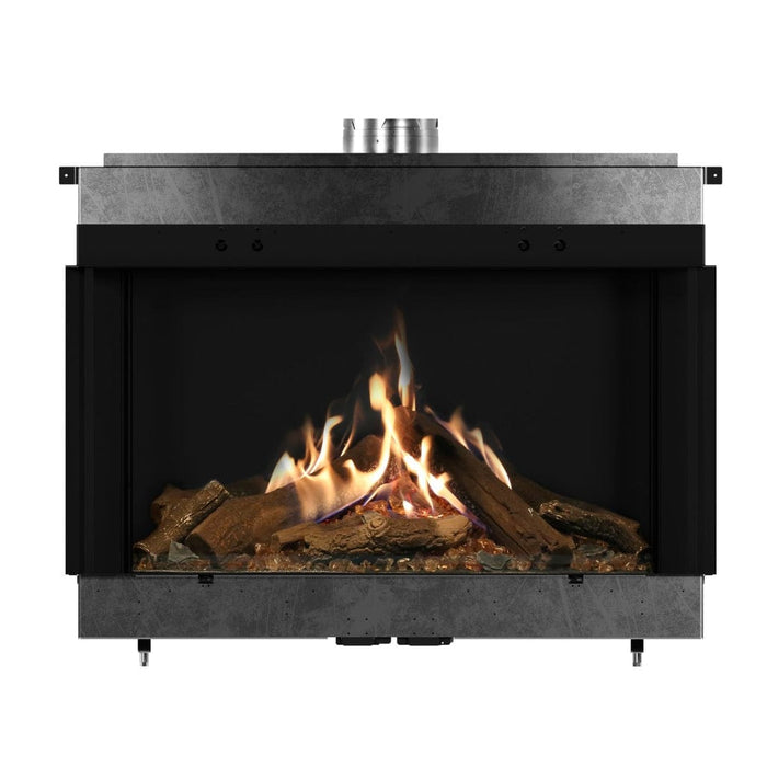 Faber MatriX 4326 Series Three-sided Bay Built-in Gas Fireplace - back view