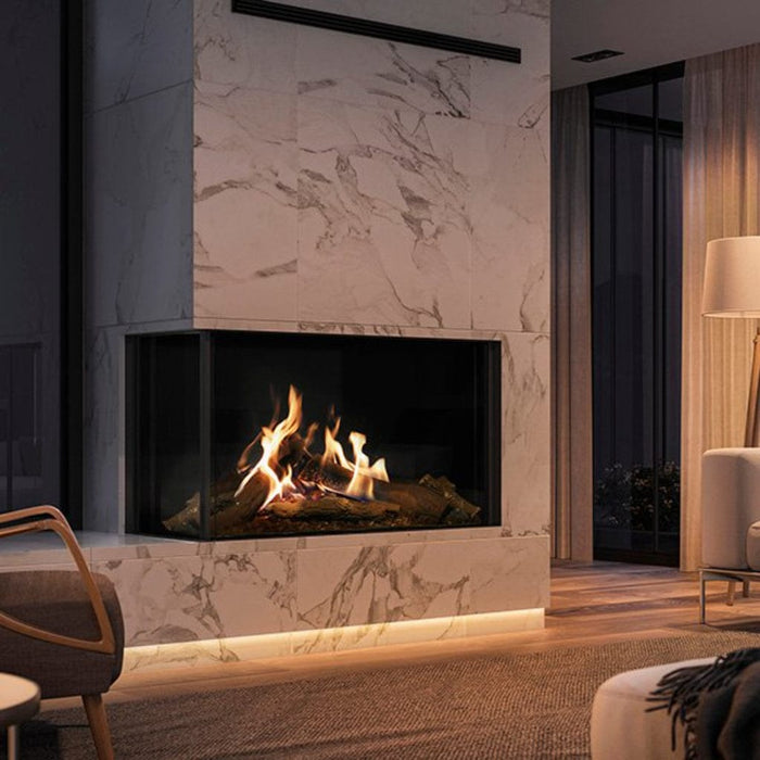 Faber MatriX 4326 Series Two-sided Left-facing Built-in Gas Fireplace - angle view