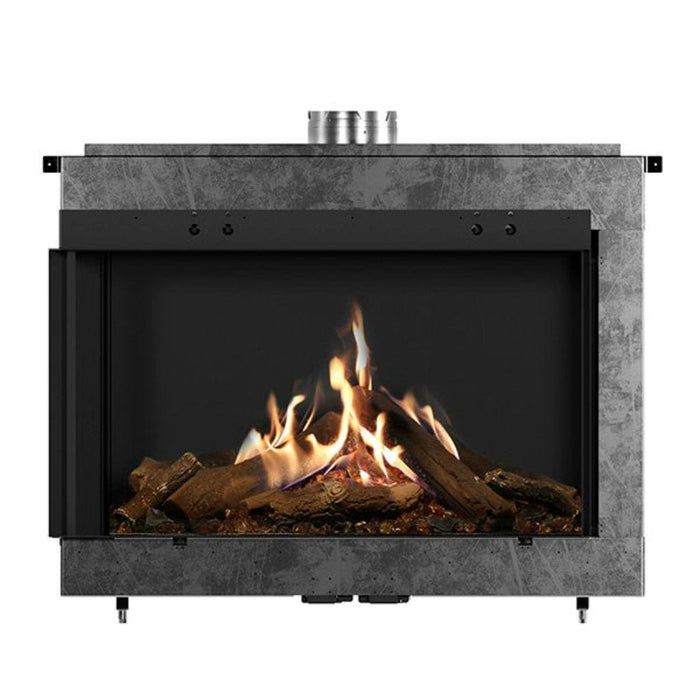 Faber MatriX 4326 Series Two-sided Left-facing Built-in Gas Fireplace - side view