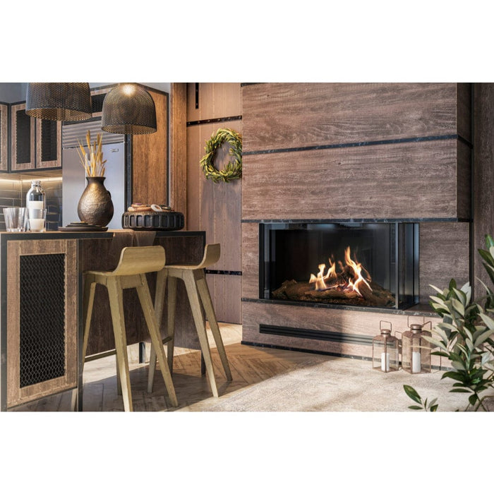 Faber MatriX 4326 Series Two-sided Right-facing Built-in Gas Fireplace - angle view
