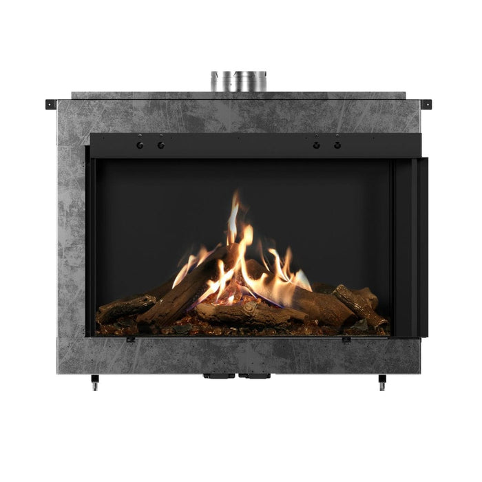 Faber MatriX 4326 Series Two-sided Right-facing Built-in Gas Fireplace - back view