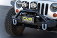 DV8 Offroad Fairlead Mounted Flip-Up License Plate Bracket – installed on vehicle, image 4 of 10