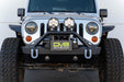 DV8 Offroad Fairlead Mounted Flip-Up License Plate Bracket – installed on vehicle, image 6 of 10