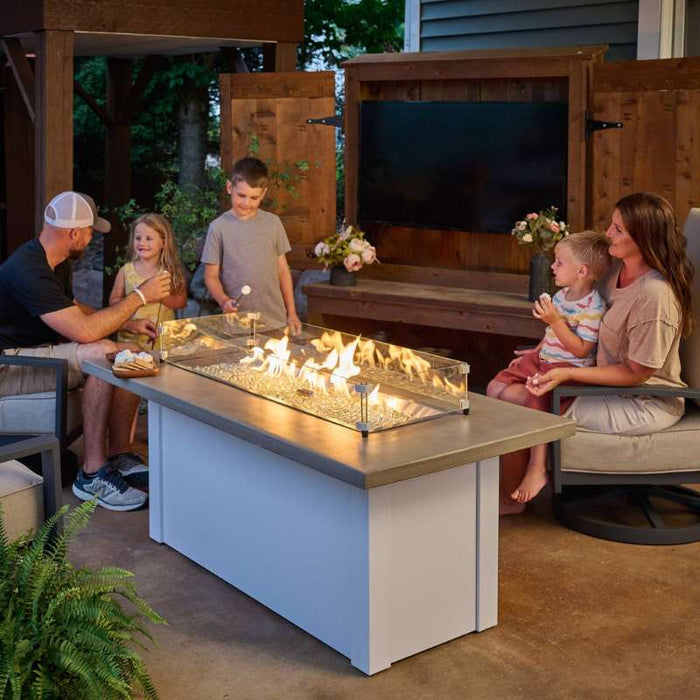 The Outdoor Greatroom Havenwood Rectangular Gas Fire Pit Table