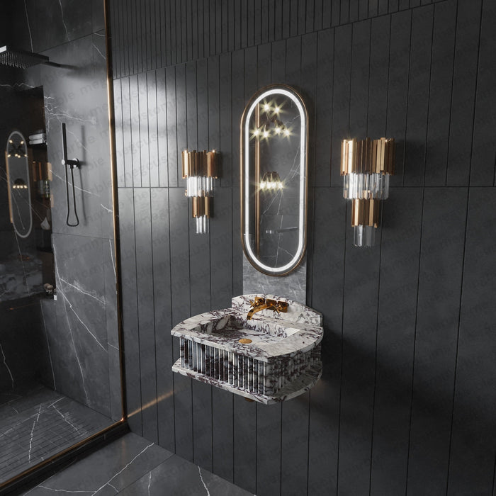 MEG Custom Marble By Ziynet A. LLC Bathroom Fluted Marble Sinks - Product Image 7