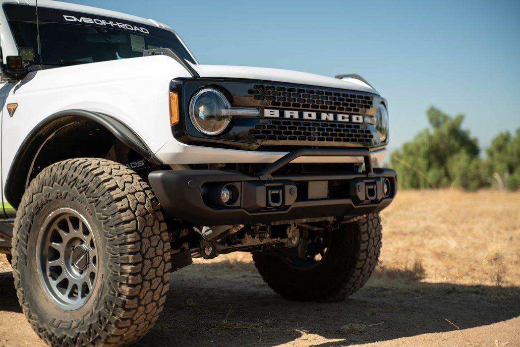 DV8 Offroad 2021-2026 Ford Bronco Capable Bull Bar – installed on vehicle, image 5 of 11