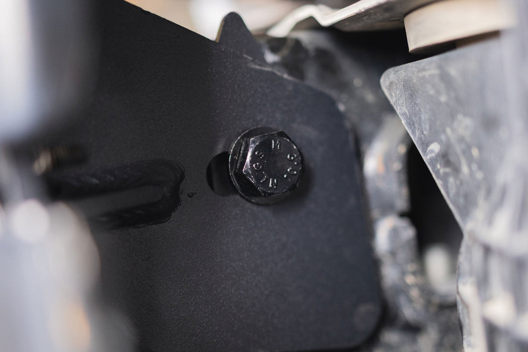 DV8 Offroad 2021-2026 Ford Bronco Frame Horn Reinforcement Brackets – installed on vehicle, image 4 of 8