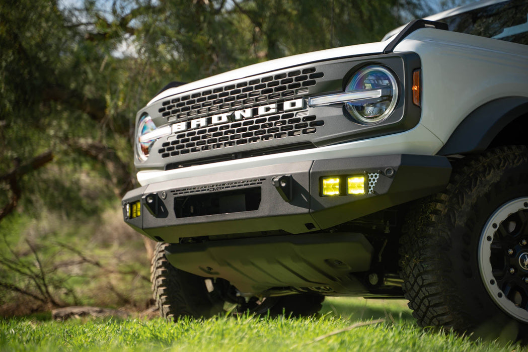 DV8 Offroad 2021-2026 Ford Bronco OE Plus Series Front Bumper V2 – installed on vehicle, image 8 of 20