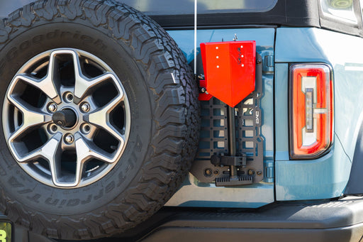 DV8 Offroad 2021-2026 Ford Bronco Tailgate Reinforcement Molle Panel – installed on vehicle, image 2 of 12
