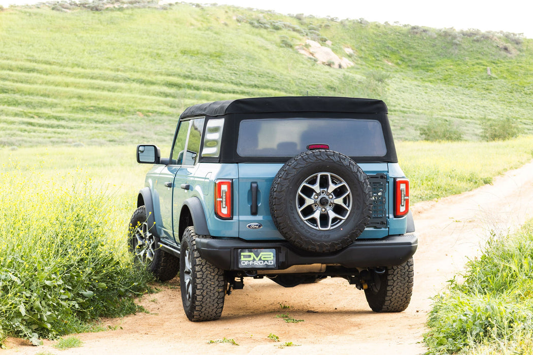 DV8 Offroad 2021-2026 Ford Bronco Tailgate Reinforcement Molle Panel – installed on vehicle, image 5 of 12