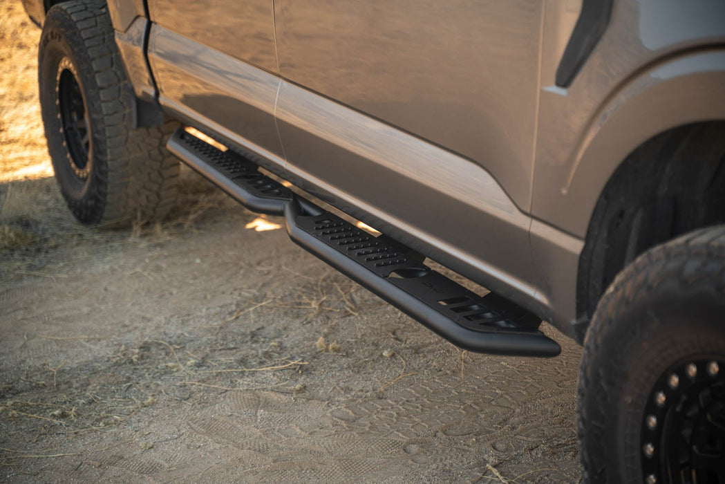 DV8 Offroad 2015-2026 Ford F-150 Crew Cab & Raptor OE Plus Side Steps – installed on vehicle, image 2 of 15