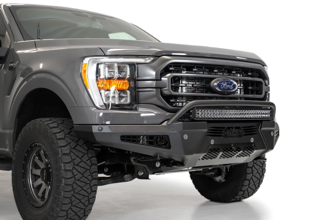 Addictive Desert Designs 2021-2023 Ford F-150 HoneyBadger Front Bumper w/ Top Hoop – image 3 of 14