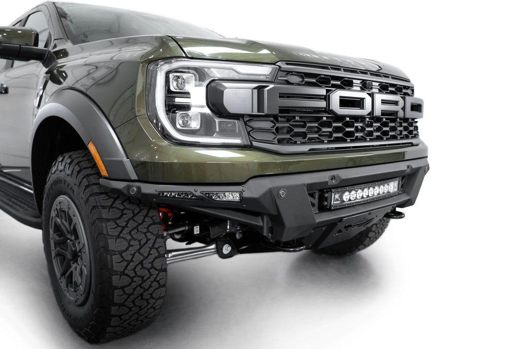 Addictive Desert Designs 2024-2026 Ford Ranger Raptor Phantom Front Bumper – installed on vehicle, image 1 of 14