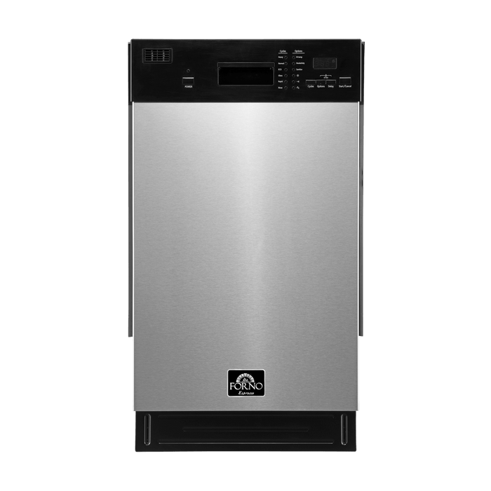 Forno 18 inch Built-In Polo Dishwasher in Stainless Steel (FDWBI8041-18S) FORNO