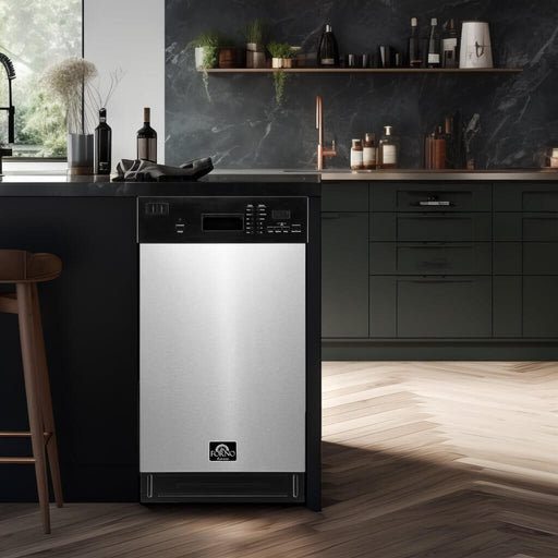 Forno 18 inch Built-In Polo Dishwasher in Stainless Steel (FDWBI8041-18S) FORNO