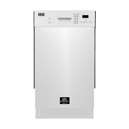 Forno 18 inch Built-In Polo White Dishwasher FDWBI8041-18WHT FORNO