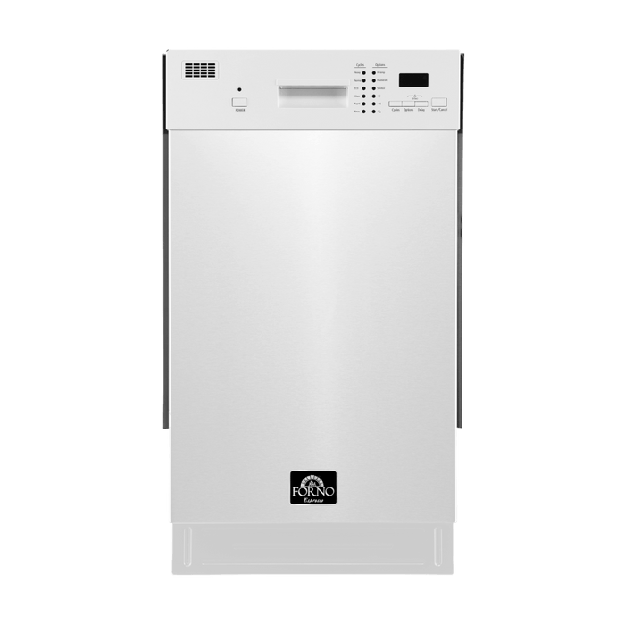 Forno 18 inch Built-In Polo White Dishwasher FDWBI8041-18WHT FORNO