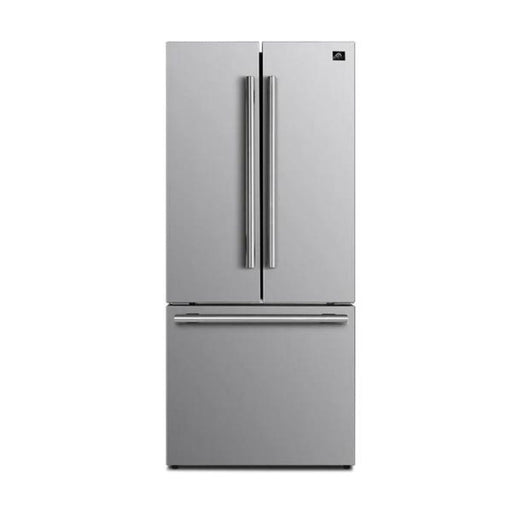 FORNO 30" Gallipoli 17.5 Cu Ft French Door Refrigerator with Ice Maker in Stainless Steel - FFFFD1974-31SB FORNO