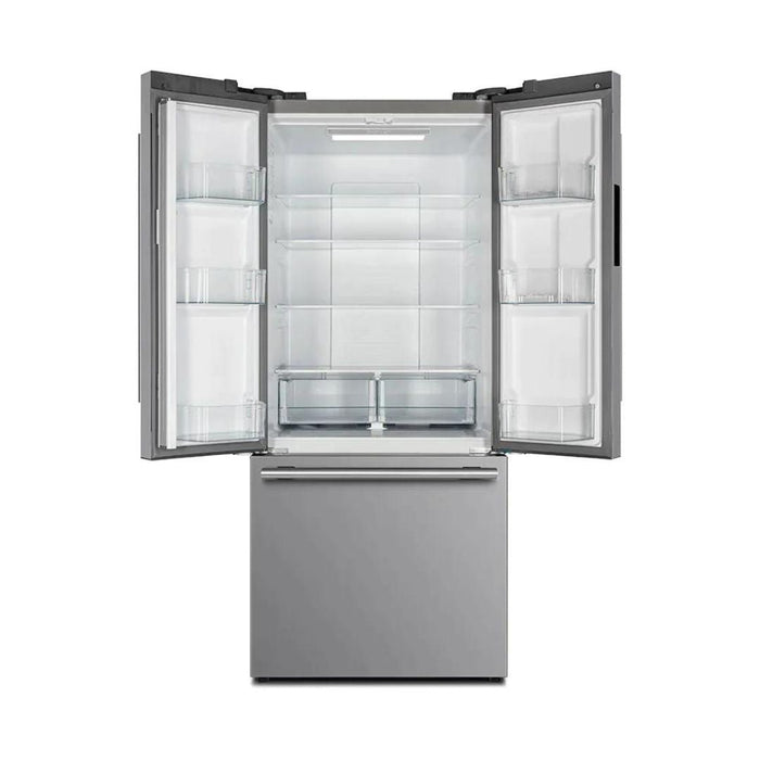 FORNO 30" Gallipoli 17.5 Cu Ft French Door Refrigerator with Ice Maker in Stainless Steel - FFFFD1974-31SB FORNO
