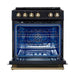 Forno Leonardo Espresso 30 Inch Slide-In Black Induction Range FFSIN0982-30BLK FORNO