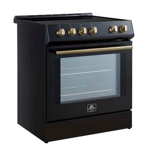 Forno Leonardo Espresso 30 Inch Slide-In Black Induction Range FFSIN0982-30BLK FORNO