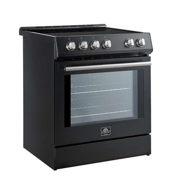 Forno Leonardo Espresso 30 Inch Slide-In Black Induction Range FFSIN0982-30BLK FORNO