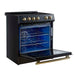 Forno Leonardo Espresso 30 Inch Slide-In Black Induction Range FFSIN0982-30BLK FORNO