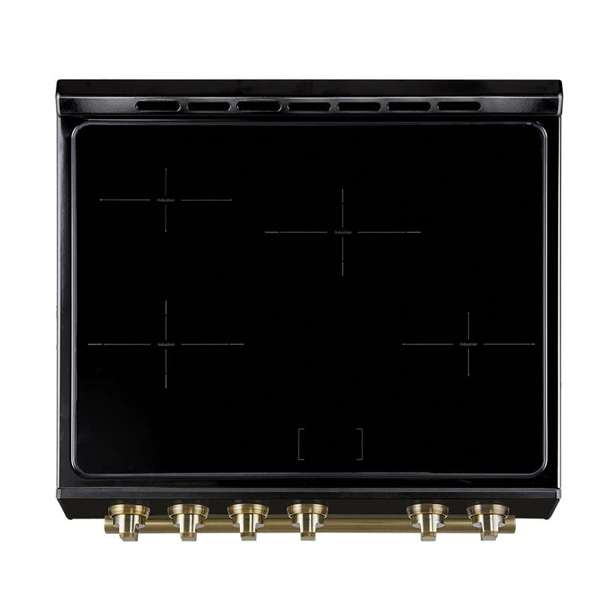 Forno Leonardo Espresso 30 Inch Slide-In Black Induction Range FFSIN0982-30BLK FORNO