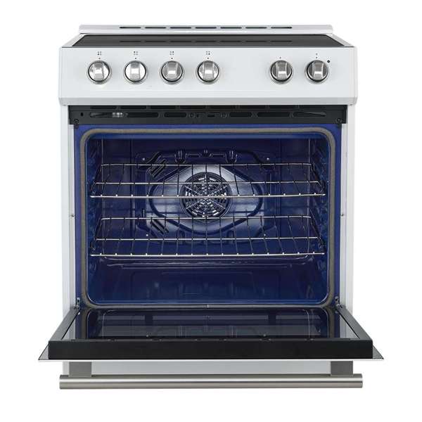 Forno Leonardo Espresso 30 Inch Slide-In White Induction Range FFSIN0982-30WHT FORNO