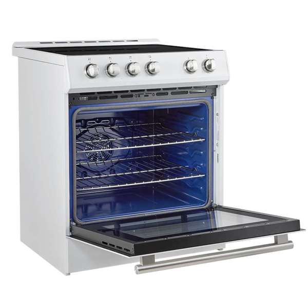 Forno Leonardo Espresso 30 Inch Slide-In White Induction Range FFSIN0982-30WHT FORNO