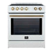Forno Leonardo Espresso 30 Inch Slide-In White Induction Range FFSIN0982-30WHT FORNO